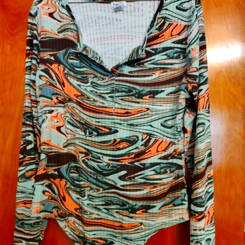 Rue 21 Button Up Body Suit